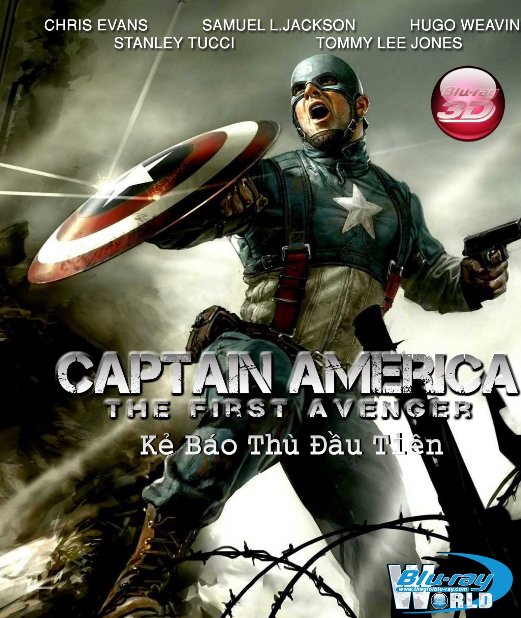 D037. Captain America - Kẻ Báo Thù Đầu Tiên 3D 25G(DTS-HD 5.1)  
